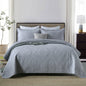 Embroidered Quilted Bedspread Set, Cotton 3 Piece
