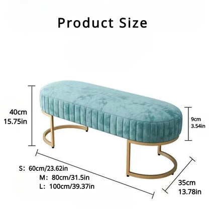 Nordic Fabric Ottoman Bench, Entryway