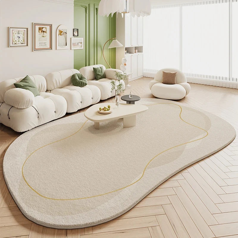 Irregular Plush Area Rug, Waterproof