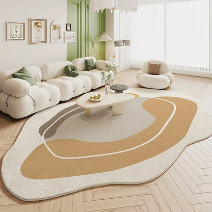 Irregular Plush Area Rug, Waterproof
