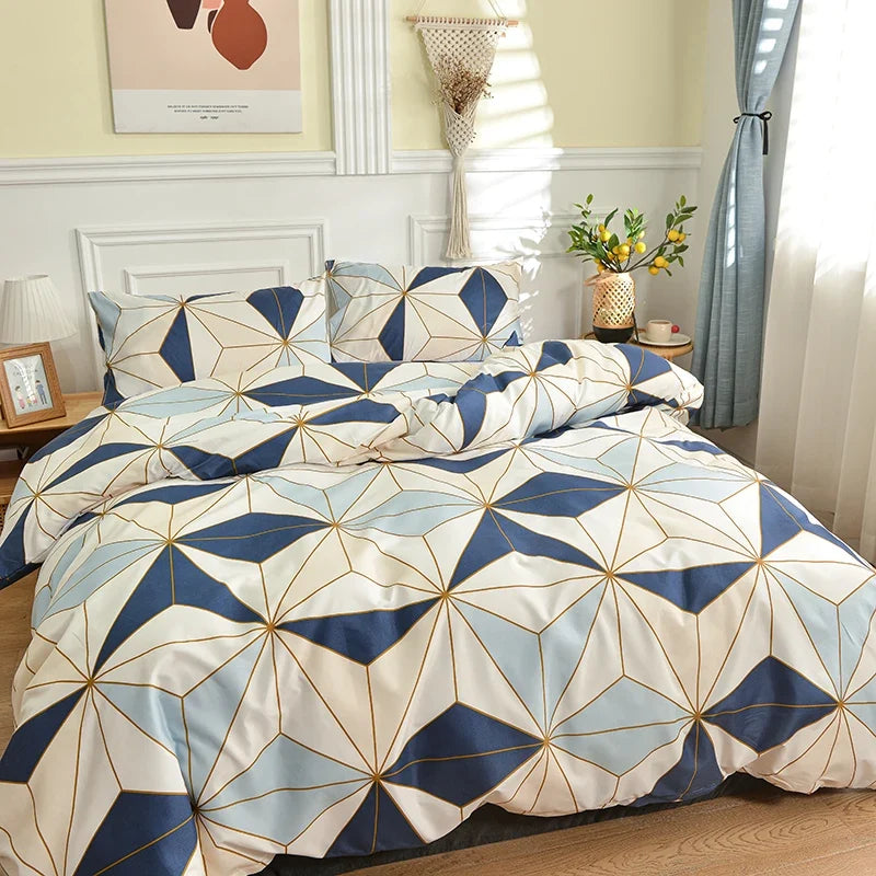 Black and White Duvet Cover Set with Pillowcases