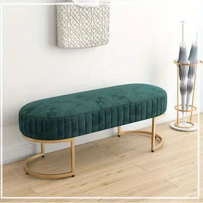 Nordic Fabric Ottoman Bench, Entryway