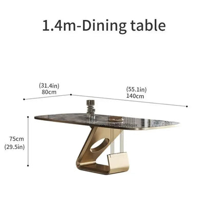 Marble Dining Table and Chair Set