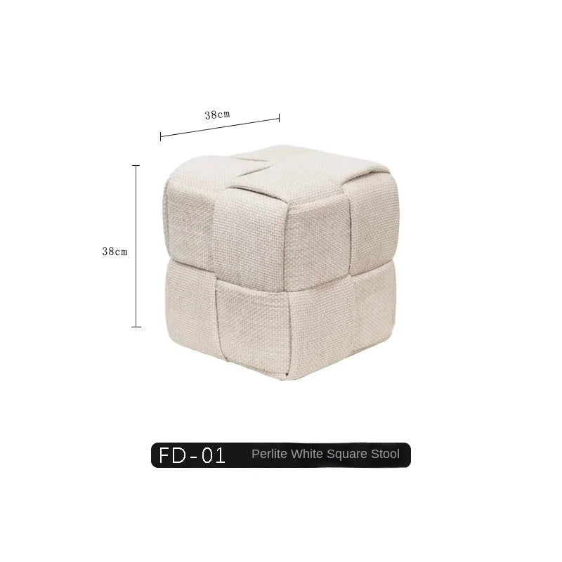 Upholstered Woven Bench Stool, Single or Double