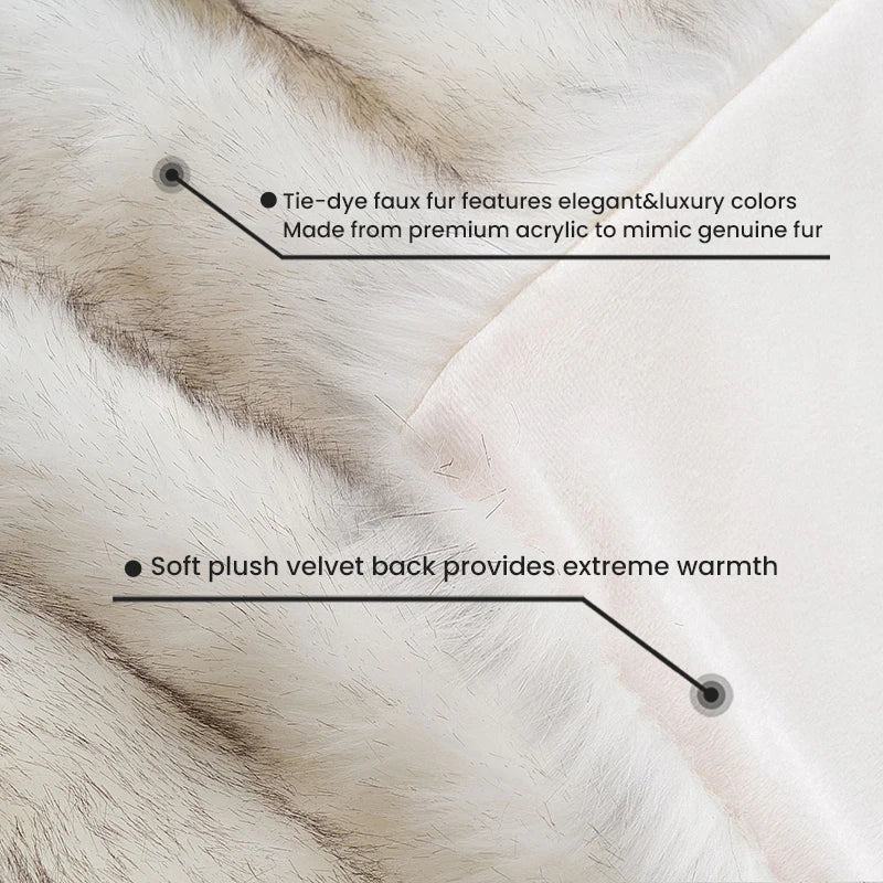 Soft Faux Fur Throw Blanket, 3 Colors