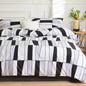 Black and White Duvet Cover Set with Pillowcases