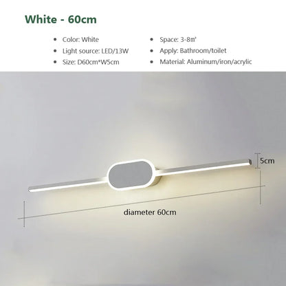 LED Bathroom Mirror Wall Light, Dimmable