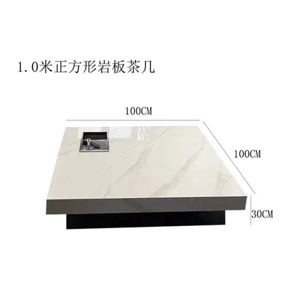Marble Top Coffee Table, Stainless Steel Base