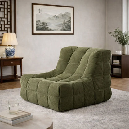 L Shape Sectional Sofa, Cream White Cloud Design