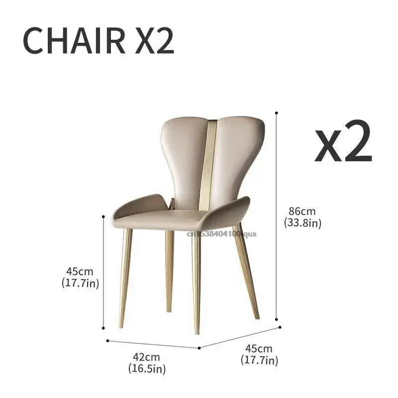 Marble Dining Table and Chair Set
