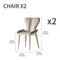 Marble Dining Table and Chair Set