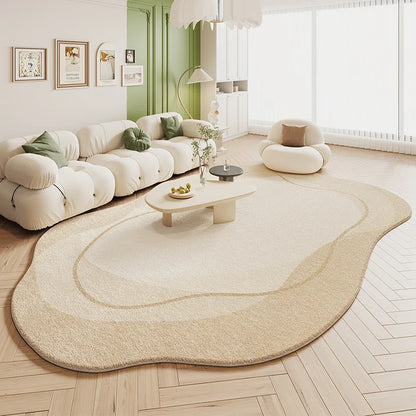 Irregular Plush Area Rug, Waterproof