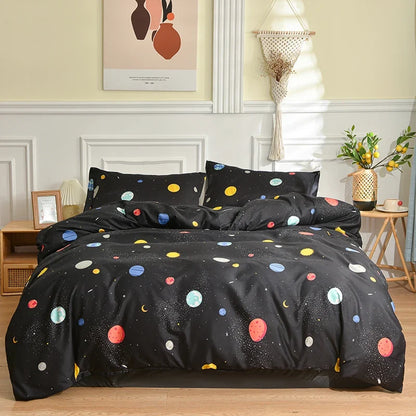 Black and White Duvet Cover Set with Pillowcases