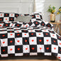 Black and White Duvet Cover Set with Pillowcases