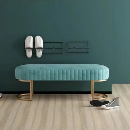 Nordic Fabric Ottoman Bench, Entryway