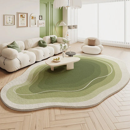 Irregular Plush Area Rug, Waterproof