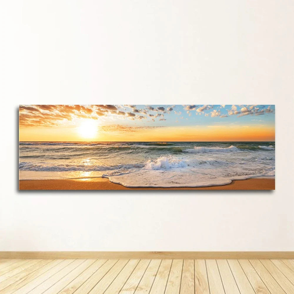 Seascape Canvas Wall Art, Unframed Beach Print