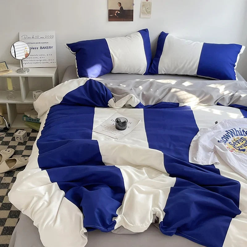 Striped Duvet Cover Set with Pillowcases