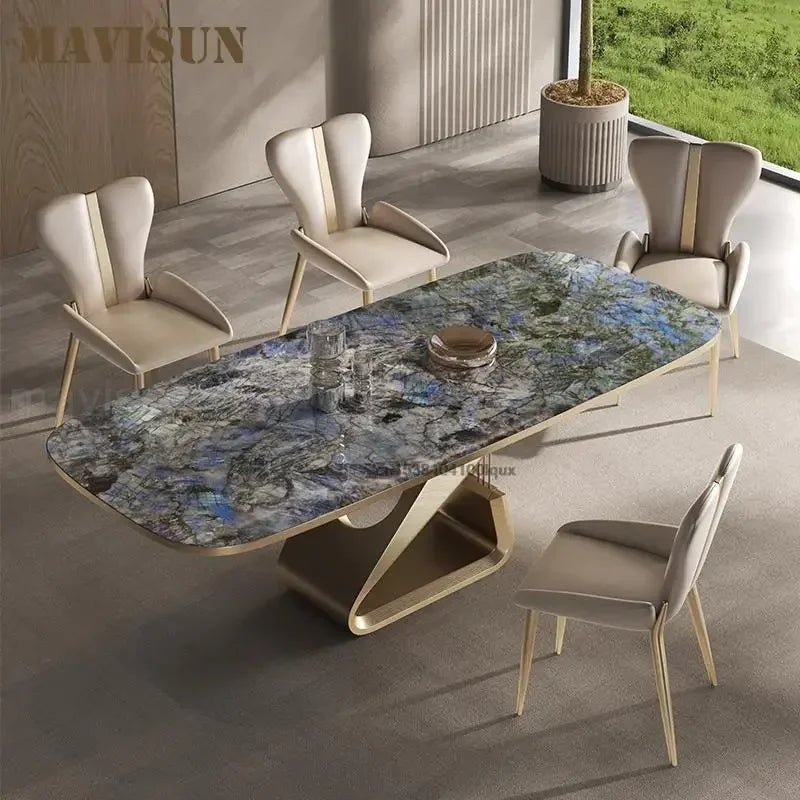 Marble Dining Table and Chair Set
