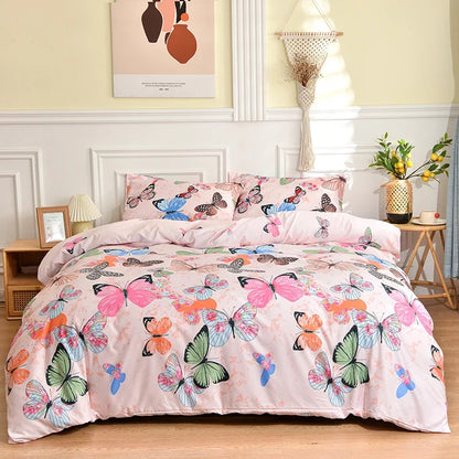 Black and White Duvet Cover Set with Pillowcases