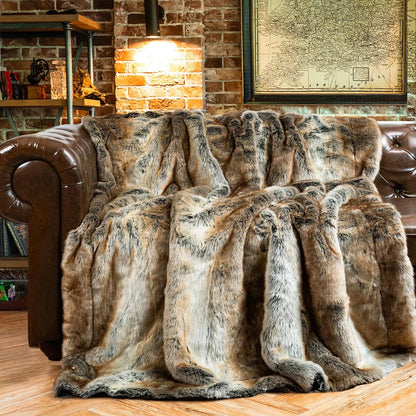 Soft Faux Fur Throw Blanket, 3 Colors