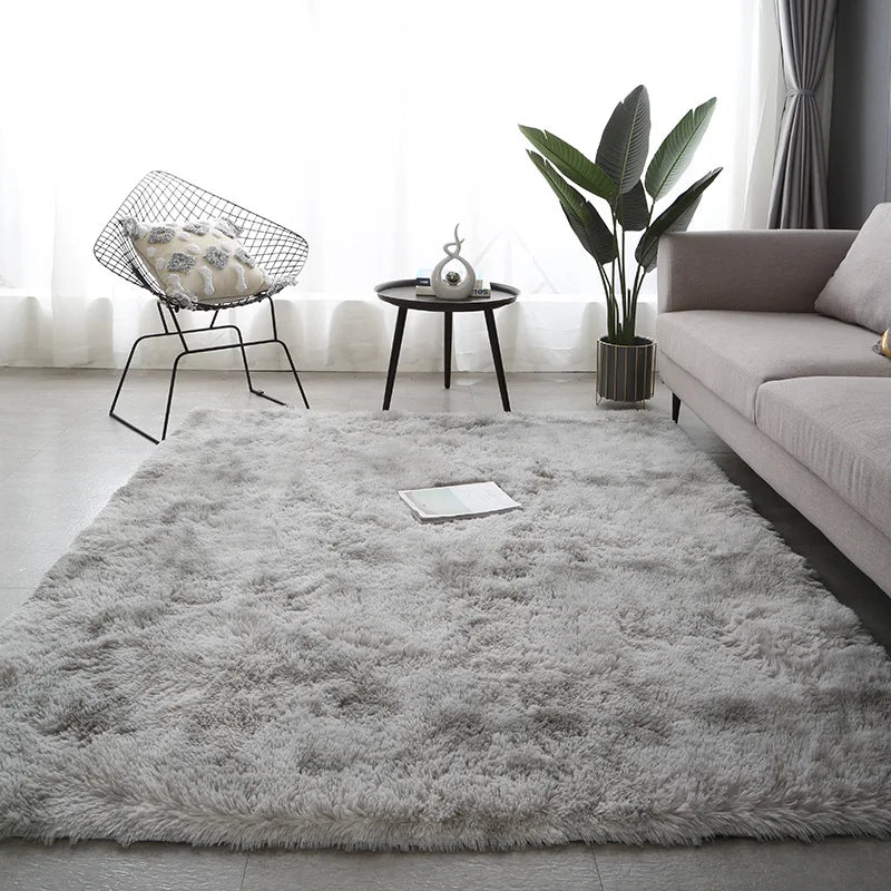 Plush Area Rug, 8 Colors and Sizes
