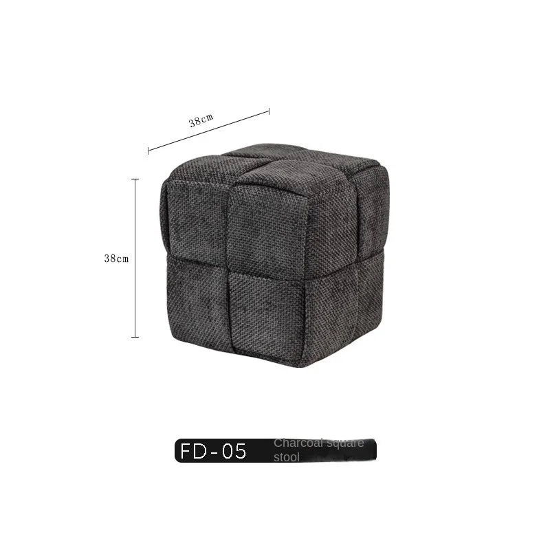 Upholstered Woven Bench Stool, Single or Double