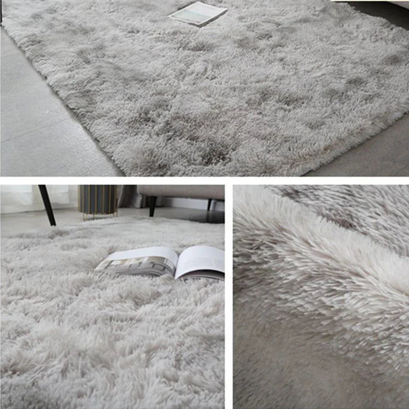 Area rug in living room setting
