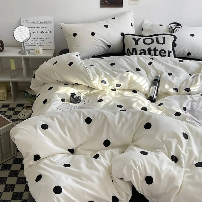 Striped Duvet Cover Set with Pillowcases