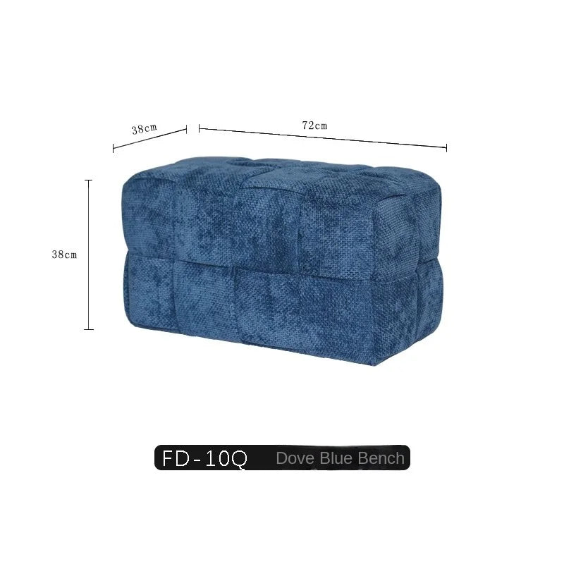 Upholstered Woven Bench Stool, Single or Double