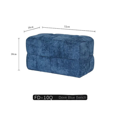 Upholstered Woven Bench Stool, Single or Double