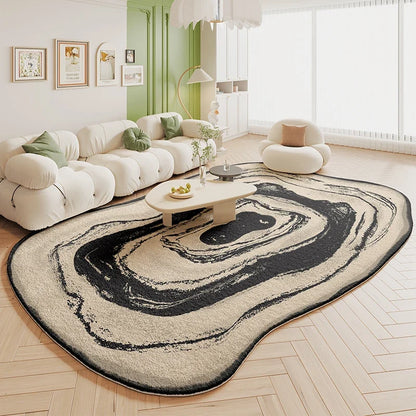 Irregular Plush Area Rug, Waterproof