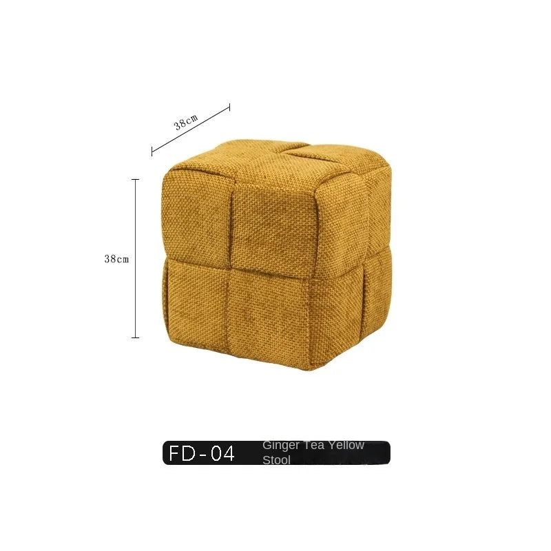 Upholstered Woven Bench Stool, Single or Double