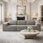 L Shape Sectional Sofa, Cream White Cloud Design