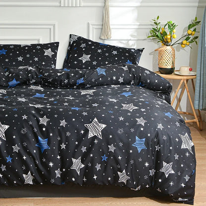 Black and White Duvet Cover Set with Pillowcases