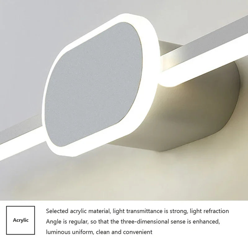 LED Bathroom Mirror Wall Light, Dimmable