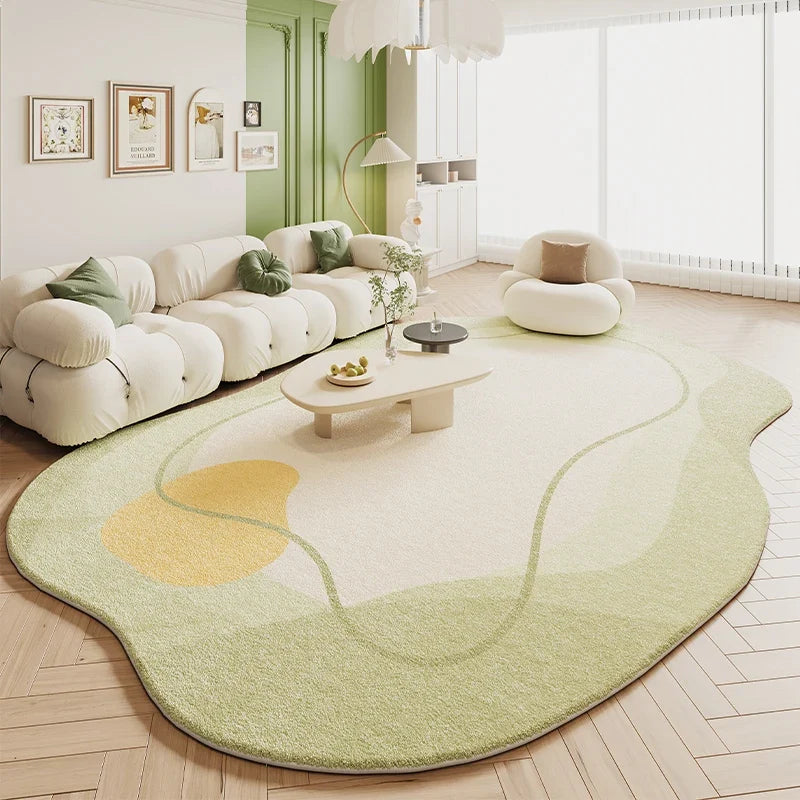 Irregular Plush Area Rug, Waterproof