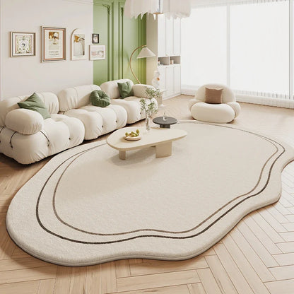 Irregular Plush Area Rug, Waterproof