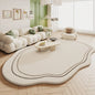 Irregular Plush Area Rug, Waterproof