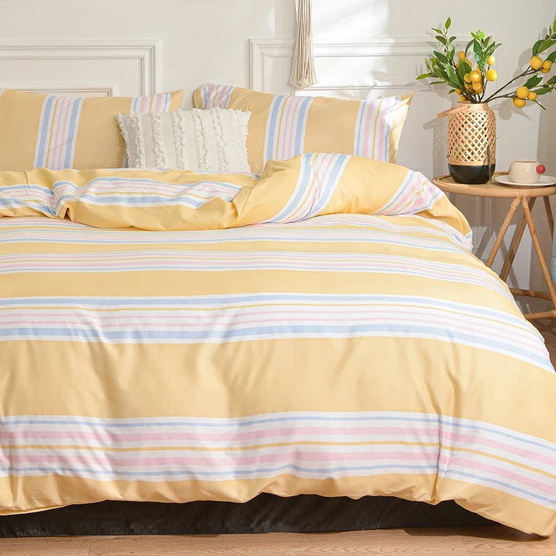 Black and White Duvet Cover Set with Pillowcases