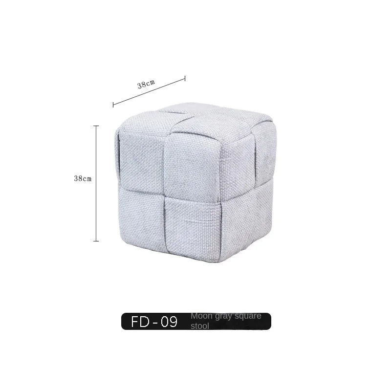 Upholstered Woven Bench Stool, Single or Double