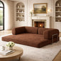 L Shape Sectional Sofa, Cream White Cloud Design