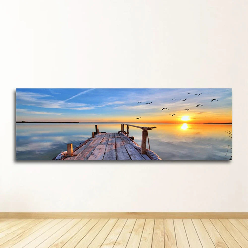 Seascape Canvas Wall Art, Unframed Beach Print