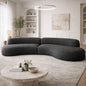 L Shape Sectional Sofa, Cream White Cloud Design