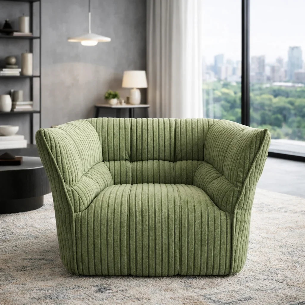 L Shape Sectional Sofa, Cream White Cloud Design