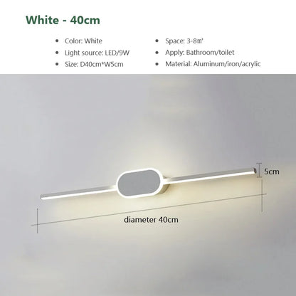 LED Bathroom Mirror Wall Light, Dimmable