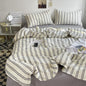 Striped Duvet Cover Set with Pillowcases