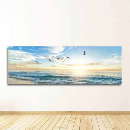 Seascape Canvas Wall Art, Unframed Beach Print