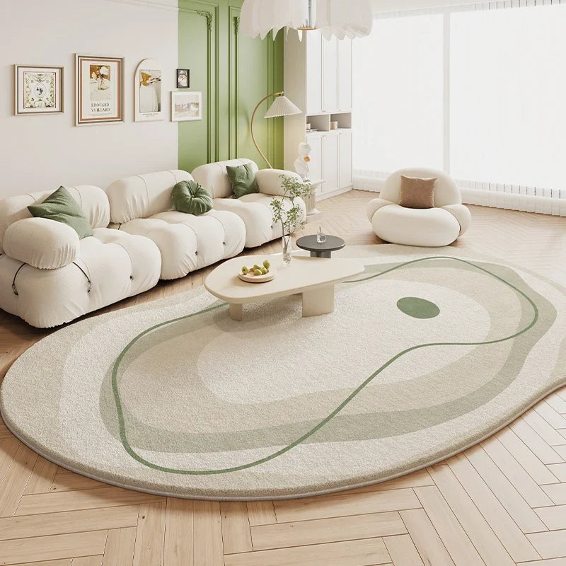 Irregular Plush Area Rug, Waterproof