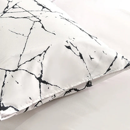 Black and White Duvet Cover Set with Pillowcases